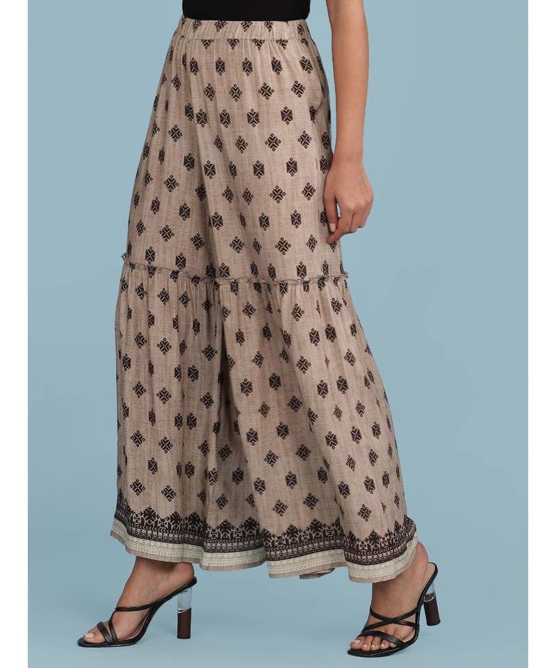 Grey Printed Sharara