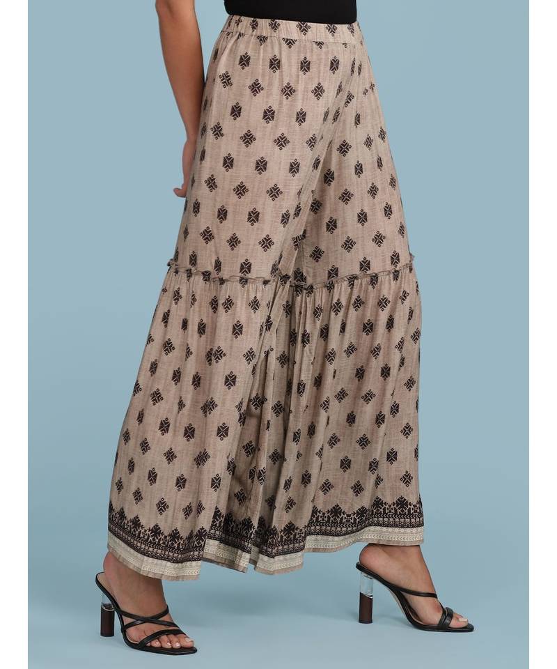 Grey Printed Sharara