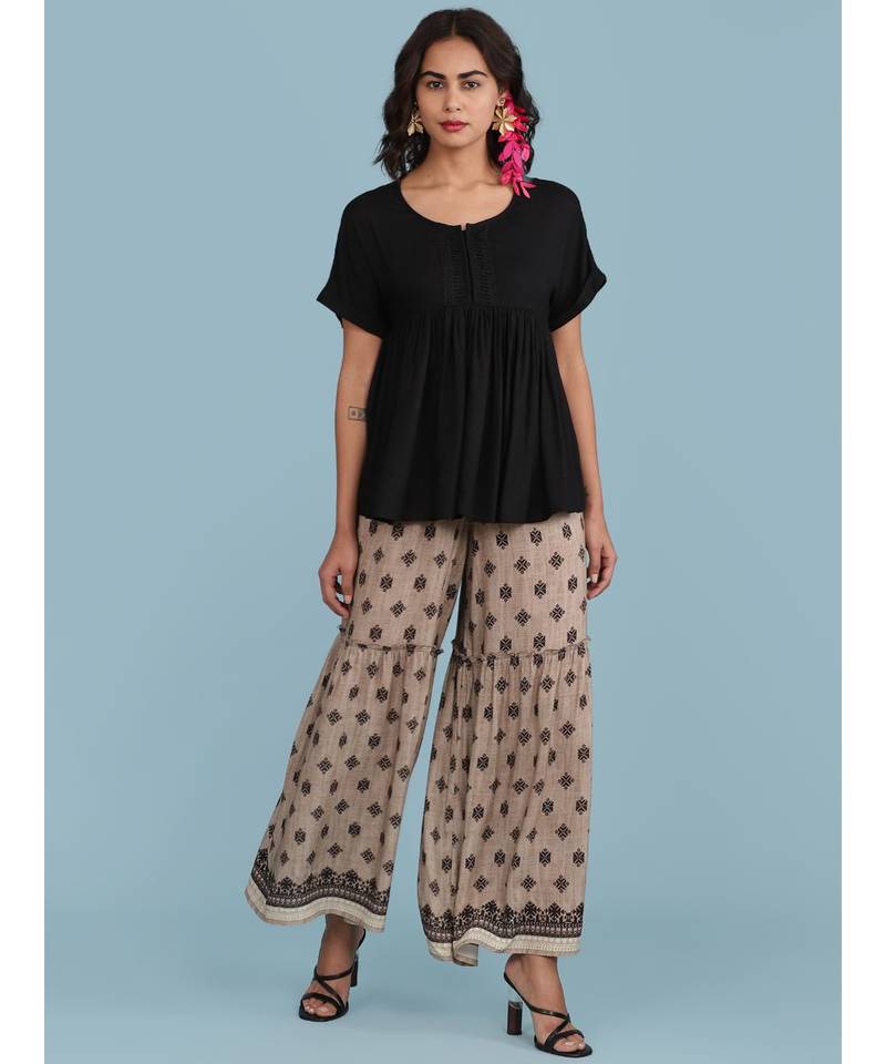 Grey Printed Sharara