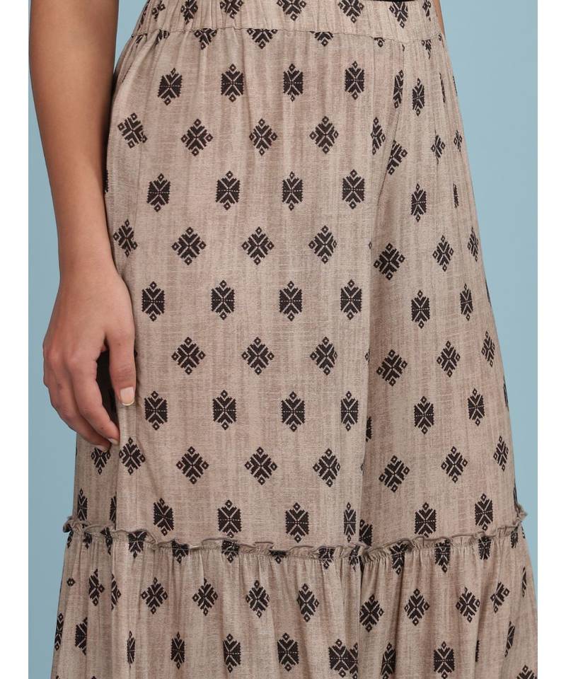 Grey Printed Sharara