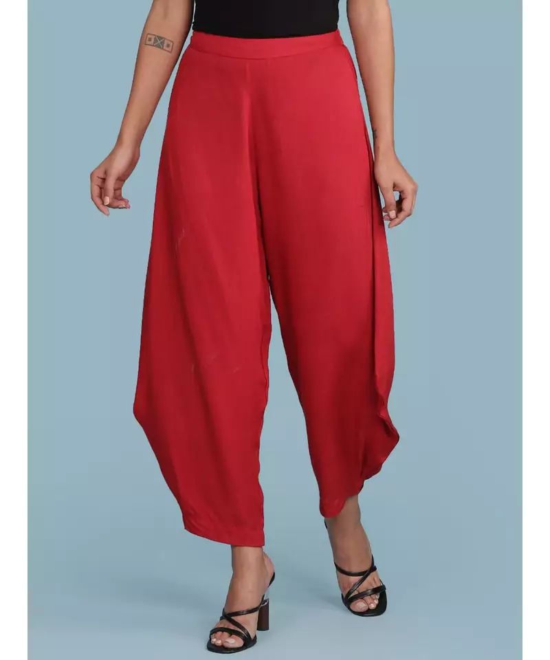 Red Dhoti Pants