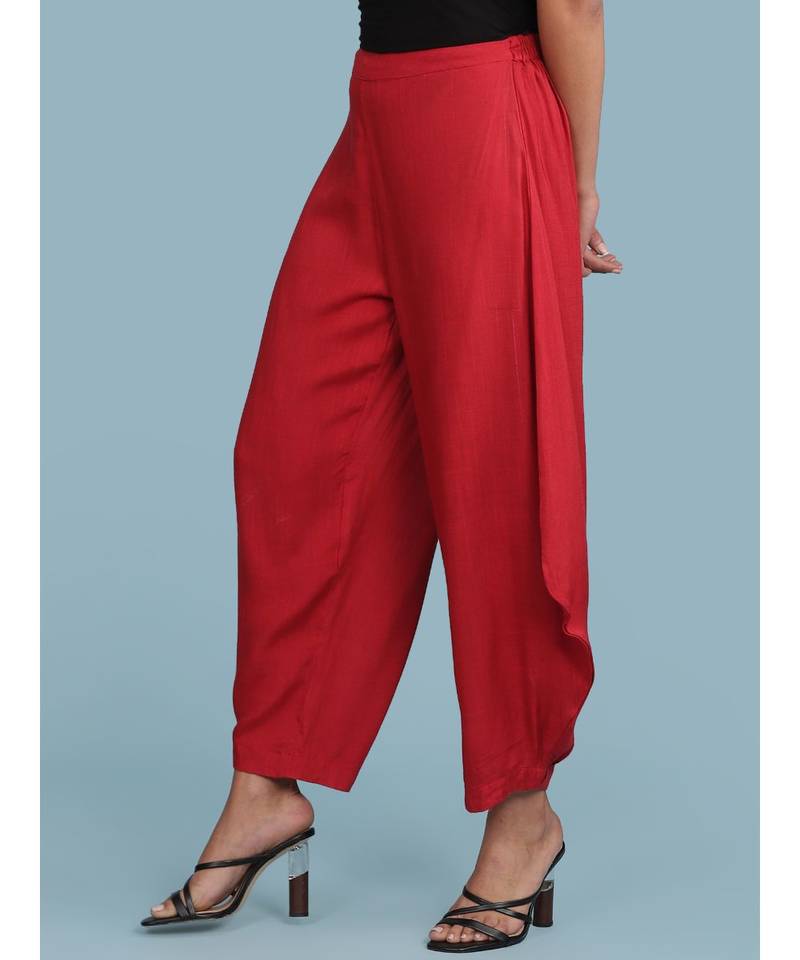 Red Dhoti Pants
