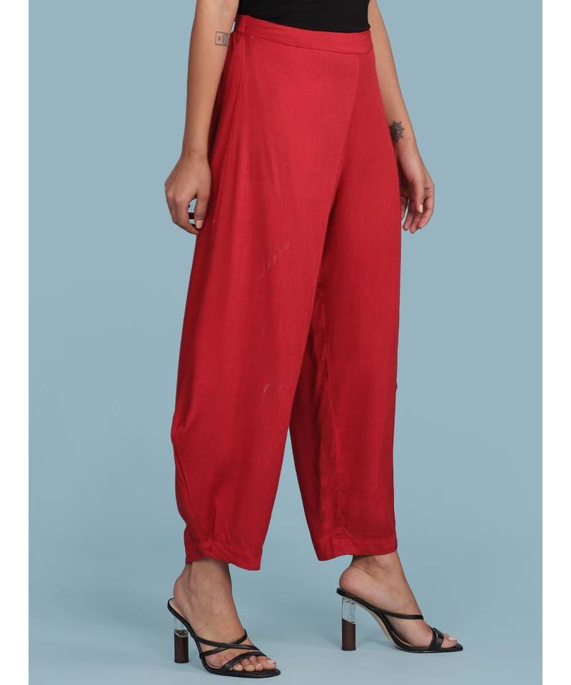 Red Dhoti Pants