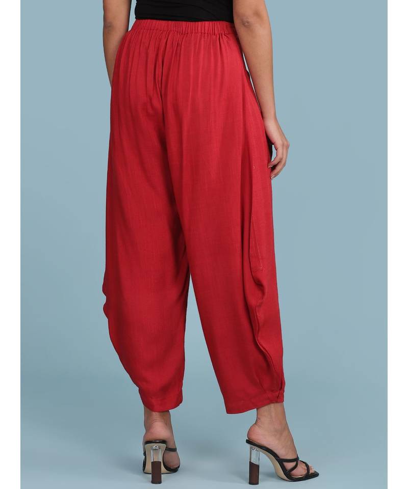 Red Dhoti Pants
