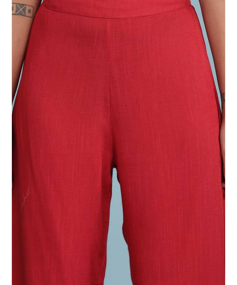 Red Dhoti Pants