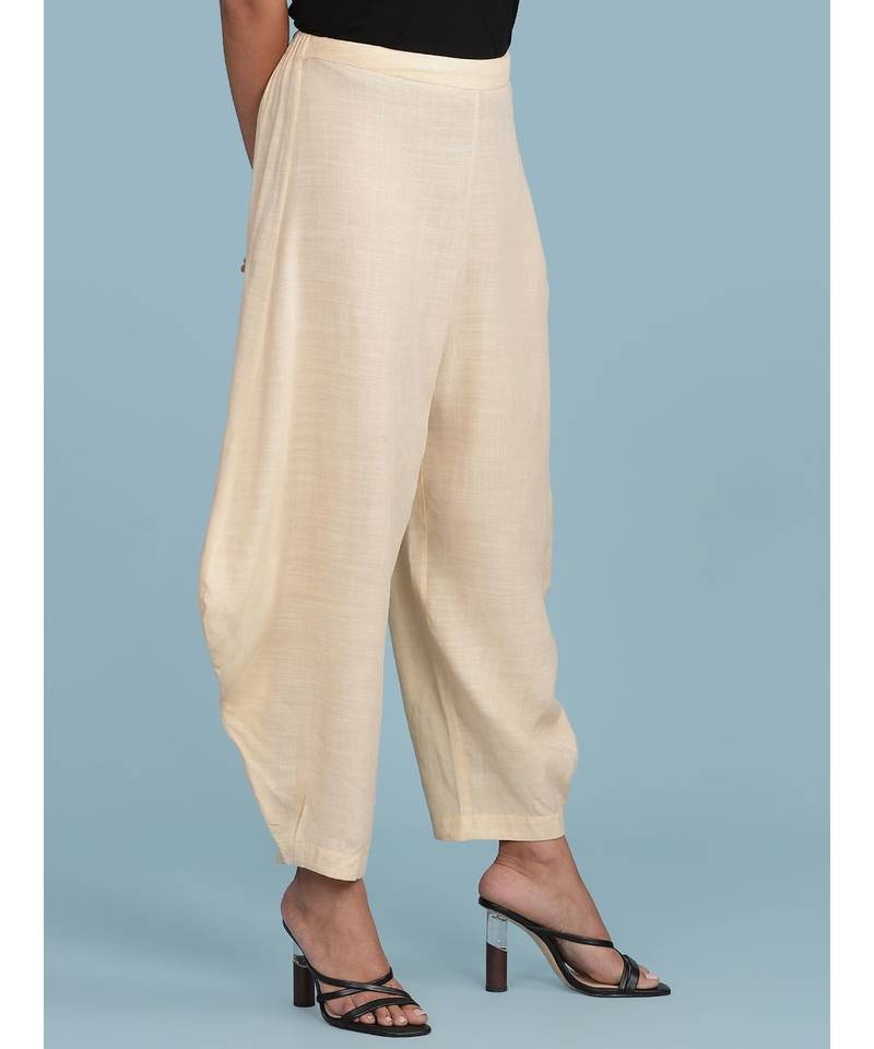 Beige Dhoti Pants