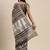 Shaily Women's Brown Linen Cotton Printed Saree