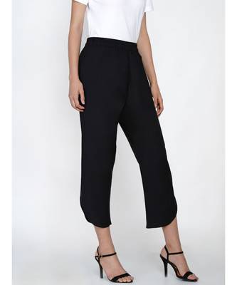 black cotton flex petal pants 3
