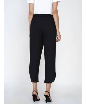 black cotton flex petal pants 5