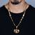 SILVER SHINE Elegant  Gold Plated Designer Necklace Shiva OM Trishul  Pendant  Chain Jewellery For Man And Boy
