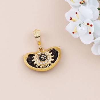 SILVER SHINE Gold Plated Exculisve Pendant Locket Shiva OM Pendant  Jewellery For Man And Boy 1