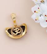 SILVER SHINE Gold Plated Classic designer Pendant Locket OM Pendant  Jewellers For Man And Boy