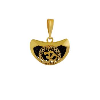 SILVER SHINE Gold Plated Classic designer Pendant Locket OM Pendant  Jewellers For Man And Boy 2