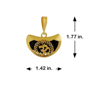 SILVER SHINE Gold Plated Classic designer Pendant Locket OM Pendant  Jewellers For Man And Boy 3