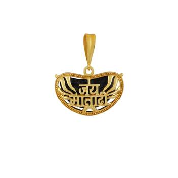 SILVER SHINE Gold Plated Classic designer Pendant Locket Jai Mata Di  Pendant  Jewellers For Man And Boy 2