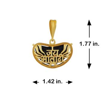 SILVER SHINE Gold Plated Classic designer Pendant Locket Jai Mata Di  Pendant  Jewellers For Man And Boy 3