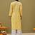 Hand Embroidered Yellow Pure Cambric Cotton Lucknow Chikankari Women Kurta