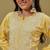 Hand Embroidered Yellow Pure Cambric Cotton Lucknow Chikankari Women Kurta