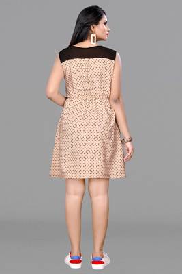 Peach printed crepe long-tops 4