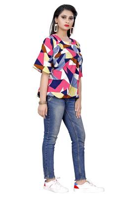 Multicolor printed crepe party-tops 2