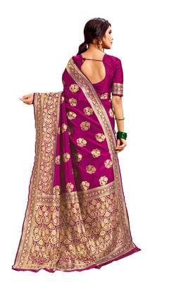 Mameraa  Bollywood Banarasi Jacqurd Designer Saree 3