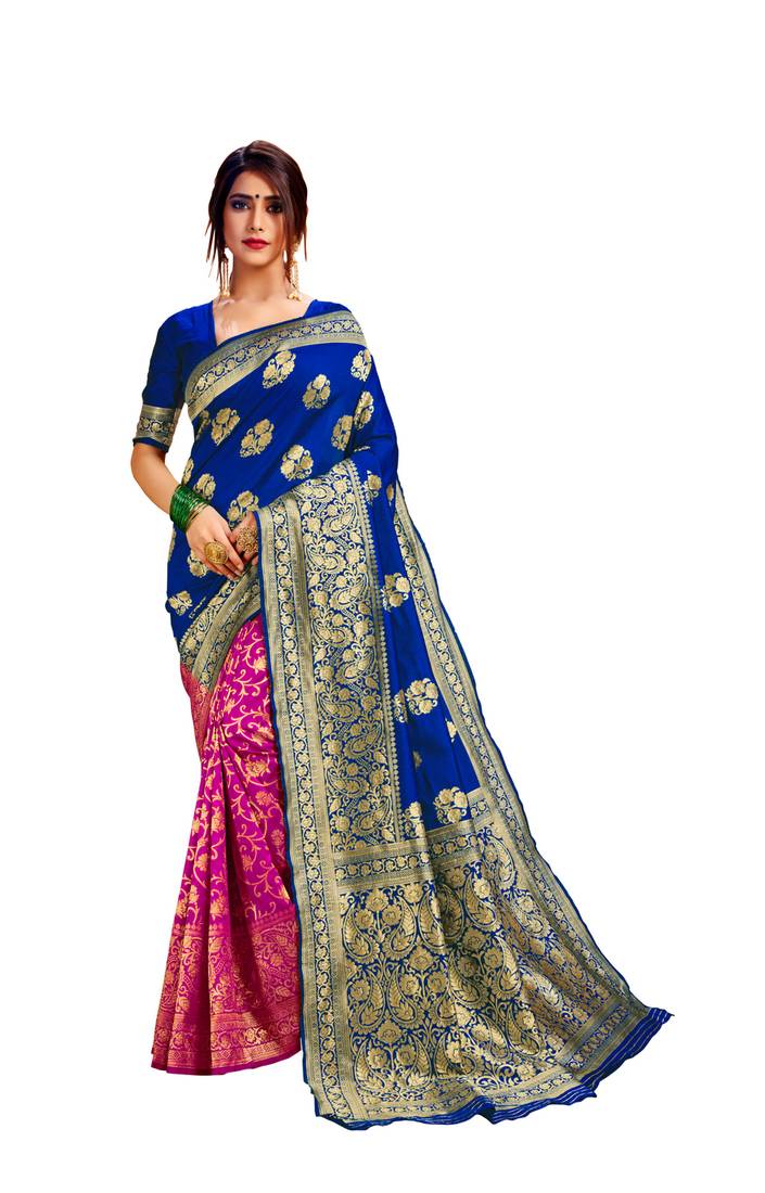 Mameraa  Bollywood Banarasi Jacqurd Designer Saree