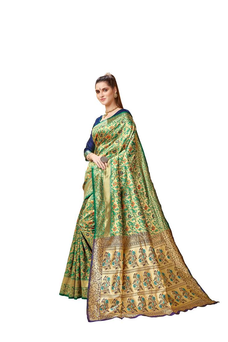 Mameraa  Bollywood Banarasi Jacqurd Designer Saree