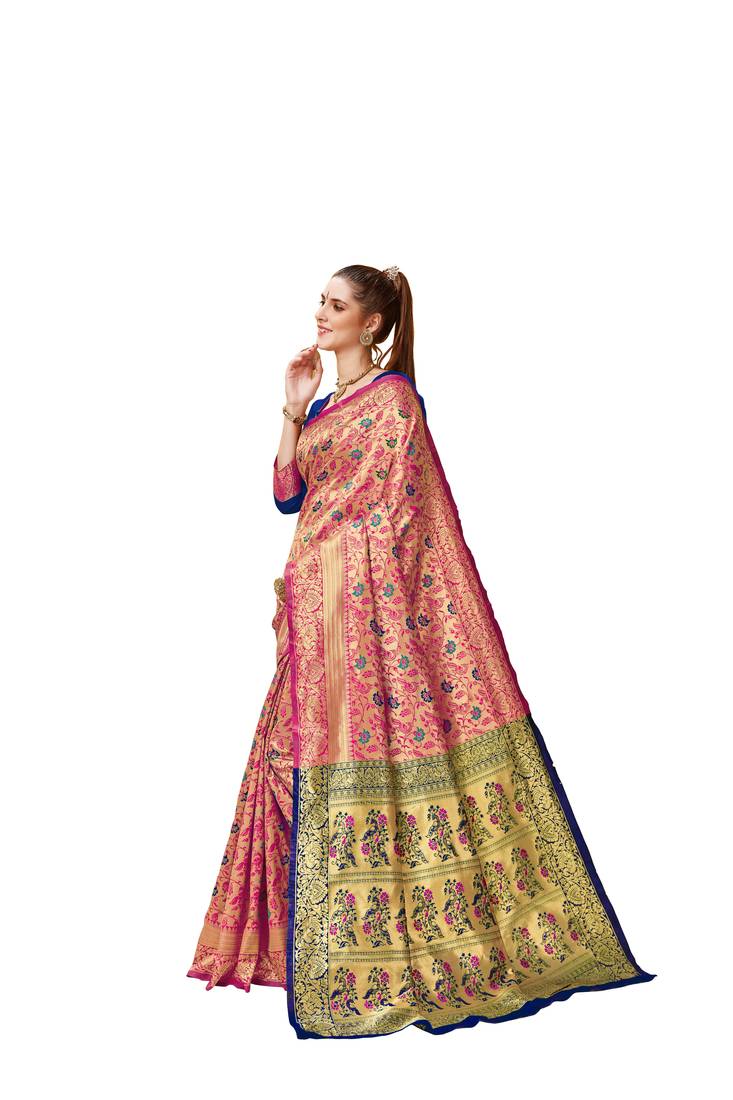 Mameraa  Bollywood Banarasi Jacqurd Designer Saree