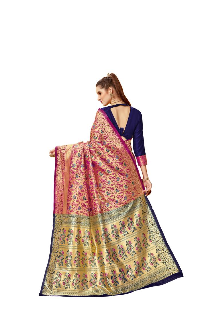 Mameraa  Bollywood Banarasi Jacqurd Designer Saree