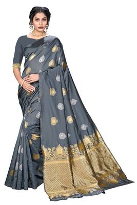 Mameraa  Bollywood Banarasi Jacqurd Designer Saree 1