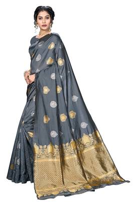Mameraa  Bollywood Banarasi Jacqurd Designer Saree 2