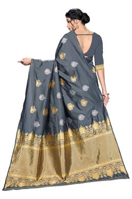 Mameraa  Bollywood Banarasi Jacqurd Designer Saree 3