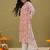 Hand Embroidered White Faux Georgette Lucknow Chikankari Women Kurta With Slip