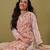 Hand Embroidered White Faux Georgette Lucknow Chikankari Women Kurta With Slip