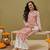 Hand Embroidered White Faux Georgette Lucknow Chikankari Women Kurta With Slip