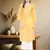 Hand Embroidered Mustard Cotton Lucknow Chikankari Women Kurta