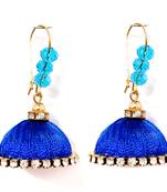 Brown crystal jhumkas
