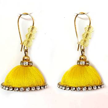 White crystal jhumkas 1