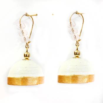 White crystal jhumkas 1