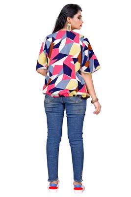 Multicolor printed crepe party-tops 4