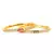 Gold Plated Stone Studded Set of Two Bangles