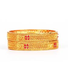 Gold Plated Set of Two Bangles