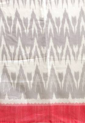Salwar Studio Women's White & Grey Printed Office Wear Saree With Blouse 3
