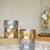 Silver and Gold Honeycomb Planter cum Vase Set
