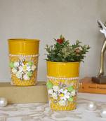 Yellow Planter cum Vase