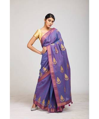 mauve cotton sarees 1