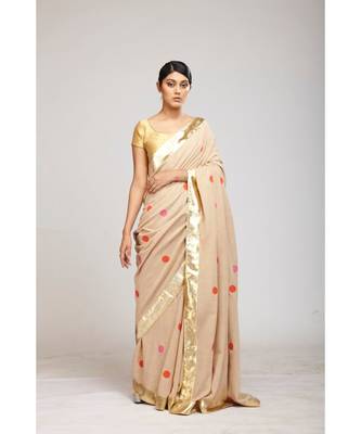 pink jute sarees 1