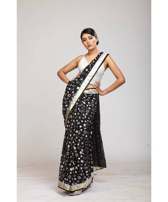 BLACK georgette sarees 1