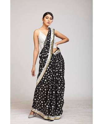 BLACK georgette sarees 2