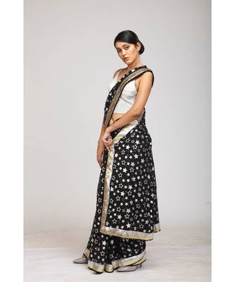 BLACK georgette sarees 3
